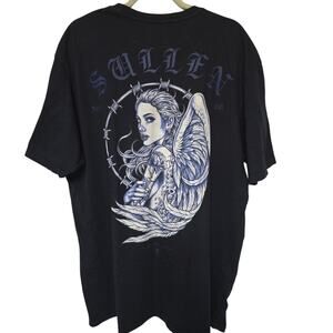 Sullen Art Collective Mens 2XL Angel Tattoo Graphic T-Shirt Buckle B NWOT NEW